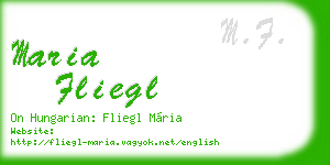 maria fliegl business card
